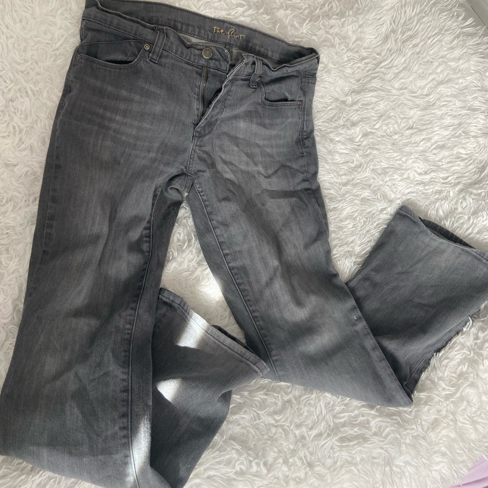 Grey bootcut jeans